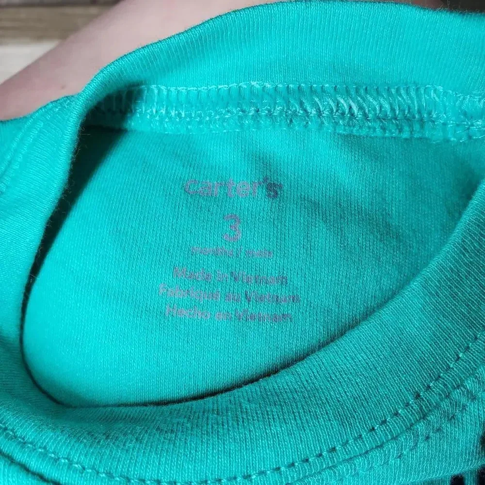 NWT Carter's Baby Boys Ladies Man Bodysuit Green Size 3 months